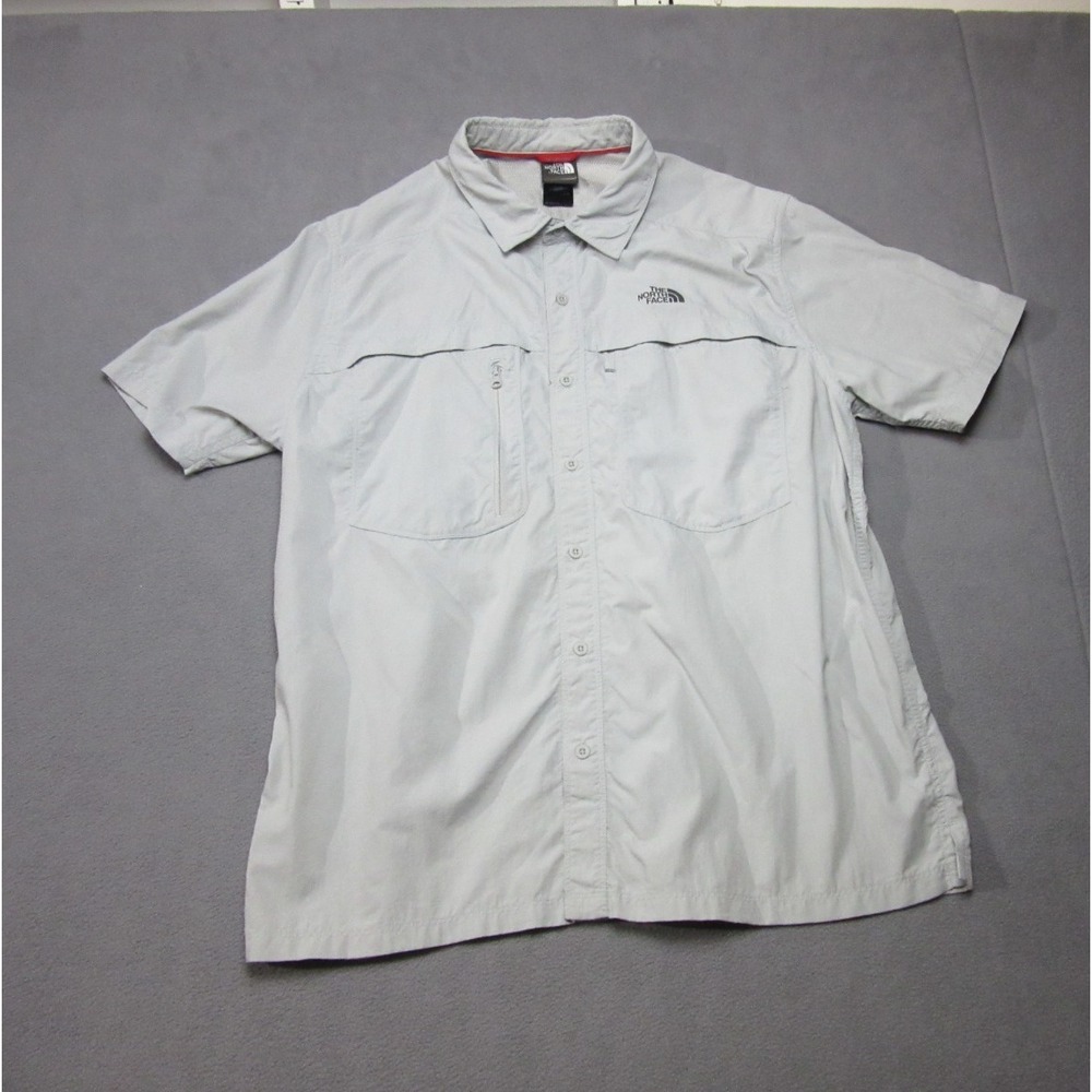 The North Face Shirt Mens XL Gray Vented Outdoor Button Up Fishing Camp Casual